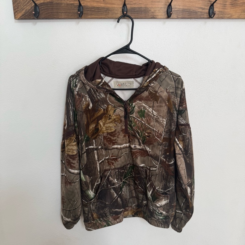 Russell Outdoors Camouflage Fusion Tech Fleece Quarter Zip Hoodie